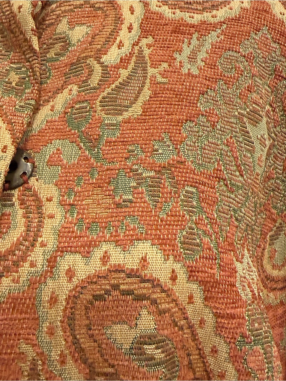 Focus 2000 Rust Multi Color Paisley Long Coat Suit - Picture 3 of 5